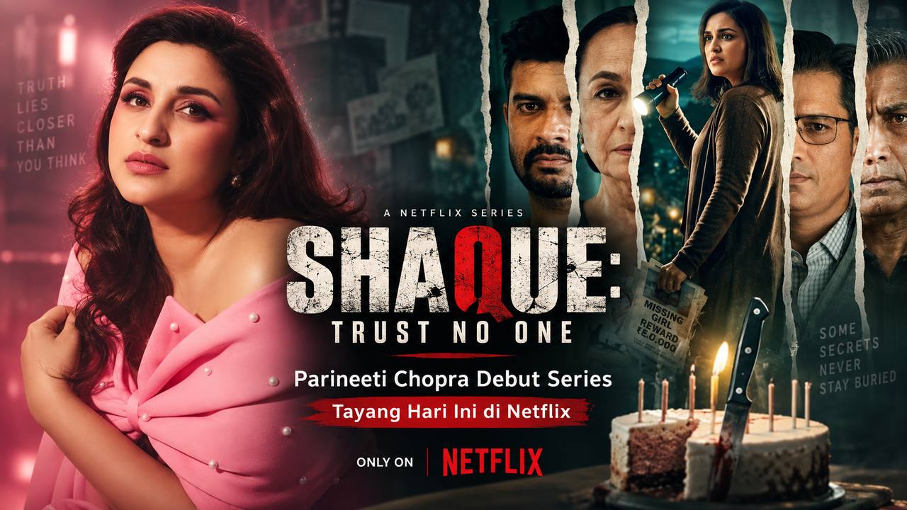 Parineeti Chopra Debut Series Lewat Shaque: Trust No One, Tayang Hari Ini di Netflix
