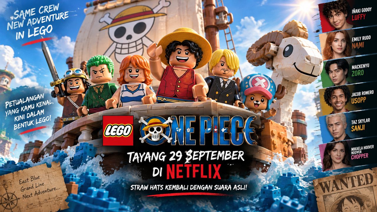 LEGO ONE PIECE Tayang Besok, Iñaki Godoy Cs Kembali Jadi Straw Hats
