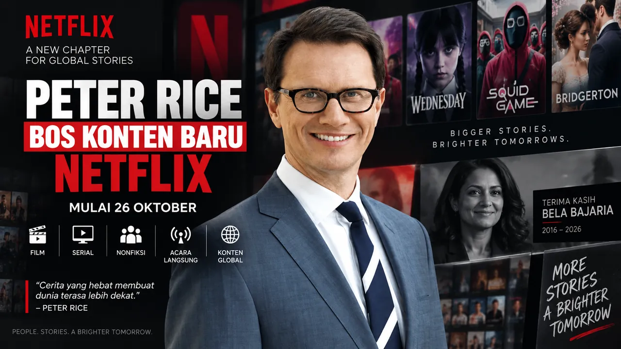 Netflix Ganti Bos Konten, Peter Rice Ambil Alih Mulai 26 Oktober