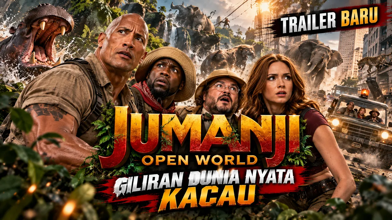 Trailer Baru Jumanji: Open World, Giliran Dunia Nyata Kacau
